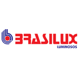 Logo empresa Brasilux Comunicação Visual